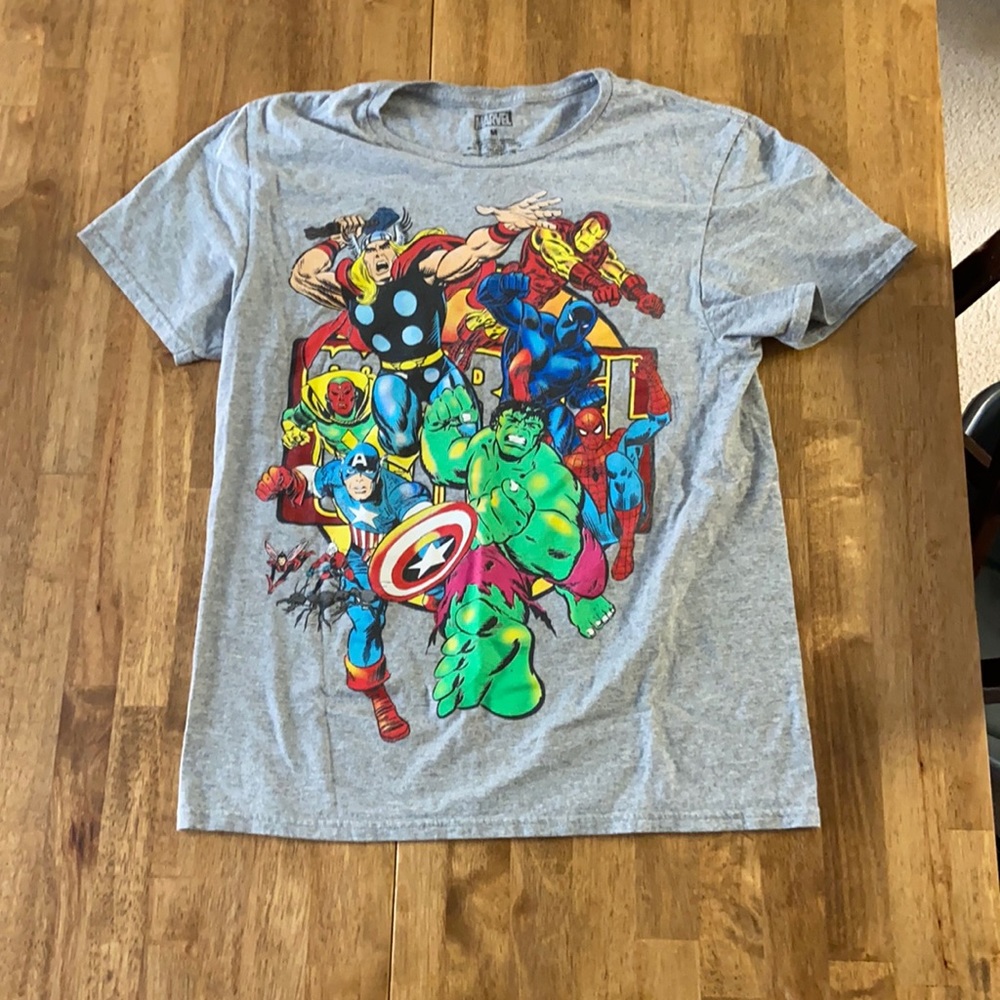 Grey superhero T-shirt
